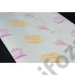 Kép 2/2 - Cukrászati finom csomagolópapír pink sárga sütemény mintával 60x80 cm