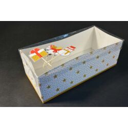 Süteményes doboz tetővel alátét kartonnal 26x12x9 cm