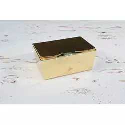 Fényes arany bonbon doboz S