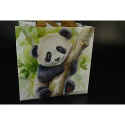 Ökotáska bevásárló táska panda mintás 30x30x18 cm