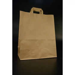 Szalagfüles papírtáska 32x39x16 cm barna