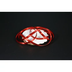 szatén szalag 6  mm  arany szegélyes bordó szalag