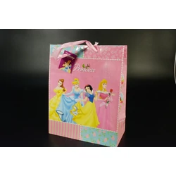 Disney Hercegnők papírtáska 26x32x13  cm kísérő kártyával
