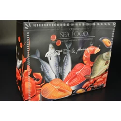 Ökotáska bevásárló táska tenger gyümlcsei 38x30x18 cm