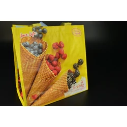 Ökotáska  Berry Ice fagyimintás bevásárló táska 30x30x18 cm