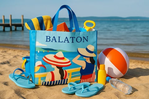 Balaton a válladon – Mutatós, nagy teherbírású ökotáska a strandra és azon túl