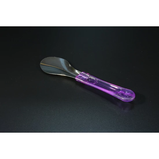 Fagylaltadagoló kanál rozsdamentes fejel  lila ergonomikus nyéllel