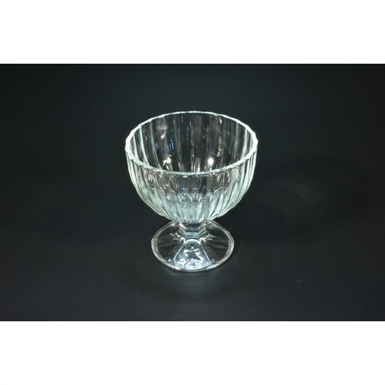 Talpas fagylaltkehely üveg 10 cm – Desszertes tálka elegáns tálalásho