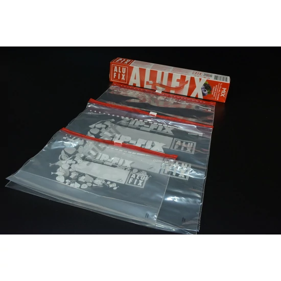 Zip-Fix csúszózáras frissen tartó uzsonna és hűtő tasak mix  méret 1-3-6 l űrtartalommal