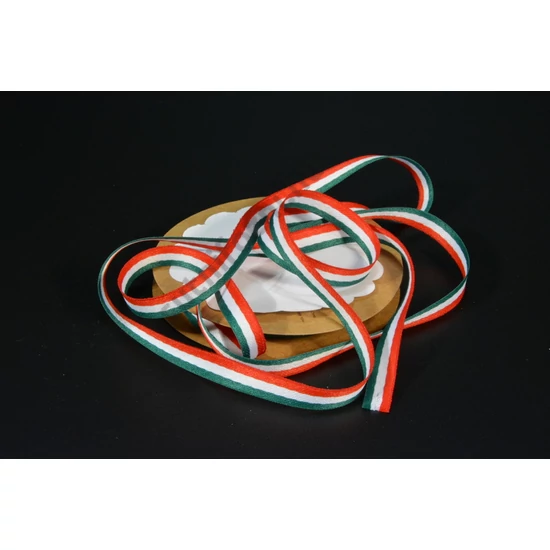 nemzeti színű kétoldalas szatén szalag 10 mmx 10 m