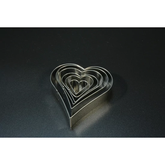 Szív süteménykiszúró forma 6 db